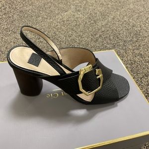 Black leather louise et cie heels